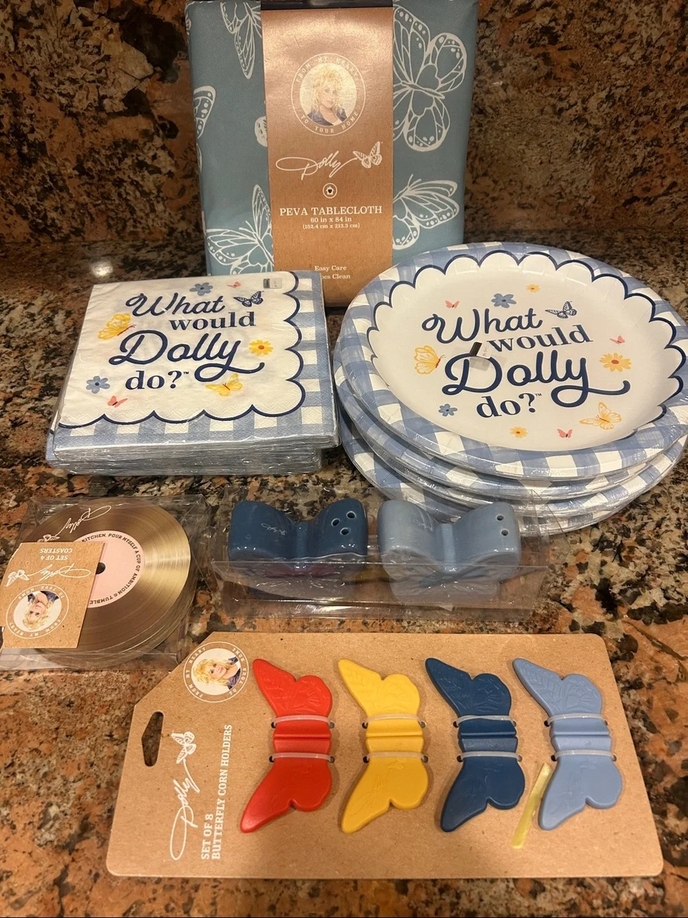 Dolly Parton Deluxe Party/Picnic Package. What Would Dolly Do, New In Package.